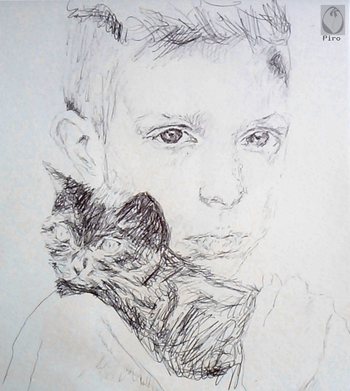 drawing - disegno al tratto di Piro